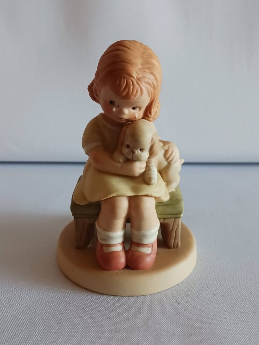 1987 Enesco Memories of Yesterday - “It Hurts When Fido Hurts” Porcelain Figurin